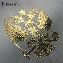 Load image into Gallery viewer, PITREW Coat of Arms of Russia Nickel Metal Car Stickers Decals Russian Federation Eagle Emblem for Car Styling