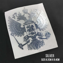 Load image into Gallery viewer, PITREW Coat of Arms of Russia Nickel Metal Car Stickers Decals Russian Federation Eagle Emblem for Car Styling