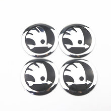 Load image into Gallery viewer, Car-styling 4pcs 56mm Car Tire Wheel Center Hub Caps Decorative Sticker For skoda octavia fabia rapid yeti superb octavia a 5