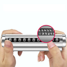 Load image into Gallery viewer, Aluminum Alloy Car Temporary Parking Card Rotate Phone Number Plate Park Stop Magnetic Adsorption Car Styling Auto Accessories