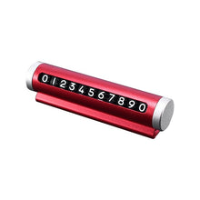 Load image into Gallery viewer, Aluminum Alloy Car Temporary Parking Card Rotate Phone Number Plate Park Stop Magnetic Adsorption Car Styling Auto Accessories